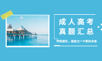 安徽成人高考?xì)v年真題匯總